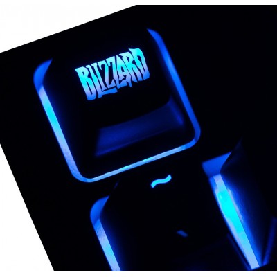 blizzard dark blue pbt doubleshot backlit keycaps